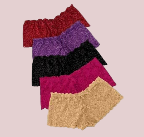 Women's Lace Boyshort Panties pack of 5