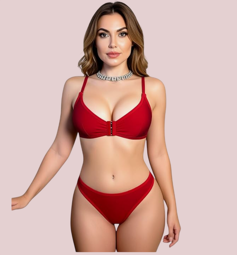 Women's Non-Padded Bra & High-Waist Panty Set